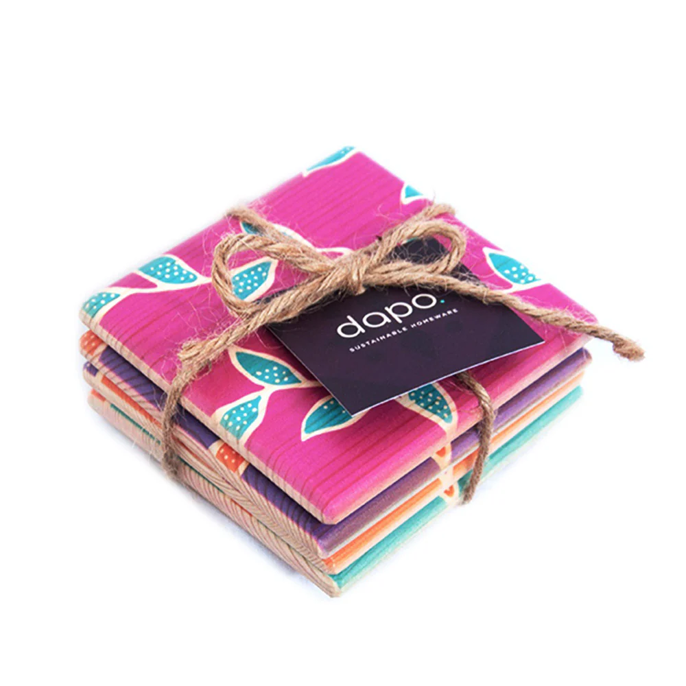 ALAS Batik Print Coaster Set - Image 4